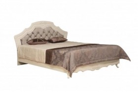 Кровать двойная "Кантри" (вудлайн кремовый/патина/ортопед/1820) в Тевризе - tevriz.katalogmebeli.com | фото 1