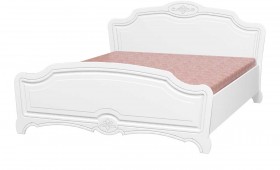 Кровать двойная 1400х2000 (комплект) Лотос (Белый/Белый Глянец) в Тевризе - tevriz.katalogmebeli.com | фото