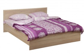 Кровать двойная 21.52 (дуб сонома/отк-мех/1400) в Тевризе - tevriz.katalogmebeli.com | фото