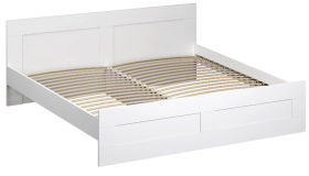 Кровать двухспальная Сириус 1800мм белый в Тевризе - tevriz.katalogmebeli.com | фото 1