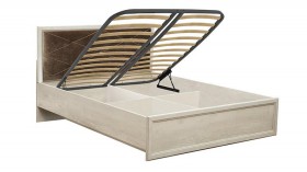Кровать двуспальная Сохо(бетон пайн белый/под-мех/1644) в Тевризе - tevriz.katalogmebeli.com | фото