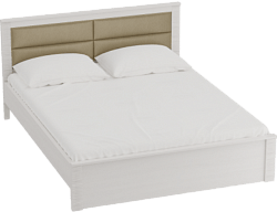 Кровать Элана 1200 с основанием Бодега белая в Тевризе - tevriz.katalogmebeli.com | фото
