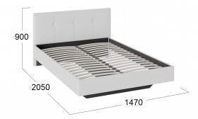 Кровать «Элис» c мягкой обивкой тип 1 Экокожа/Белый/1400 в Тевризе - tevriz.katalogmebeli.com | фото 3