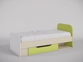 Кровать Эппл 1650х750 (Зеленый/Белый/корпус Клен) в Тевризе - tevriz.katalogmebeli.com | фото