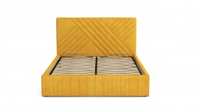 Кровать Гамма ш. 1400 (без основания для хранения) (велюр тенерифе куркума) в Тевризе - tevriz.katalogmebeli.com | фото 2