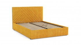 Кровать Гамма ш. 1400 (без основания для хранения) (велюр тенерифе куркума) в Тевризе - tevriz.katalogmebeli.com | фото 3