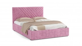 Кровать Гамма ш. 1400 (без основания для хранения) (велюр тенерифе розовый) в Тевризе - tevriz.katalogmebeli.com | фото