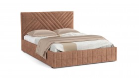 Кровать Гамма ш. 1400 (с основанием для хранения) (велюр тенерифе корица) в Тевризе - tevriz.katalogmebeli.com | фото