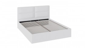 Кровать «Глосс» с мягкой обивкой и подъемным механизмом тип 1 (1600) (Белая) в Тевризе - tevriz.katalogmebeli.com | фото