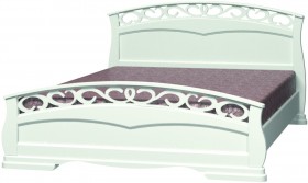 Кровать Грация-1 из массива сосны 1600*2000 Белый античный в Тевризе - tevriz.katalogmebeli.com | фото 5