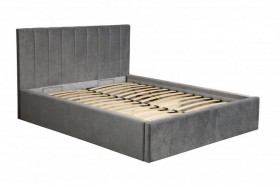 Кровать "Юнона" ш. 1600 (Н=1020мм) (ягуар грей) в Тевризе - tevriz.katalogmebeli.com | фото