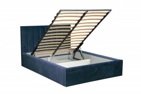 Кровать "Юнона" ш. 1600 (Н=1020мм) (ягуар нэви) в Тевризе - tevriz.katalogmebeli.com | фото 3