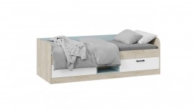 Кровать комбинированная «Оливер» Дуб крафт серый/Белый/Серо-голубой в Тевризе - tevriz.katalogmebeli.com | фото