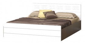Кровать Корсика-1 1.6 (Венге/Белый глянец) в Тевризе - tevriz.katalogmebeli.com | фото