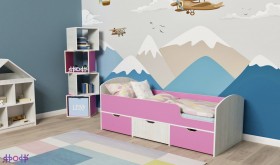 Кровать Малыш-мини Винтерберг/Розовый в Тевризе - tevriz.katalogmebeli.com | фото