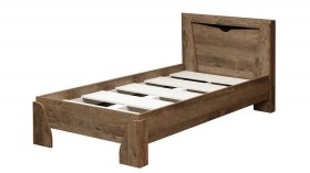 Кровать одинарная 33.07 с настилом "Лючия" (ш. 900)/(кейптаун / венге / белый) в Тевризе - tevriz.katalogmebeli.com | фото