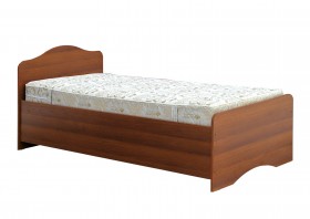 Кровать одинарная 900-1 без матраса (круглые спинки) Орех Таволато в Тевризе - tevriz.katalogmebeli.com | фото 1