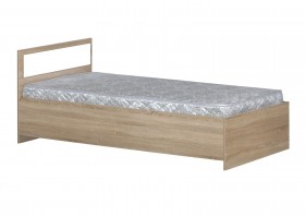 Кровать одинарная 900-2 без матраса (прямые спинки) Дуб Сонома в Тевризе - tevriz.katalogmebeli.com | фото
