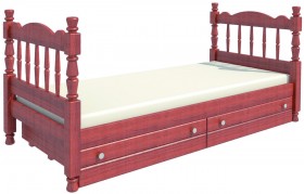 Кровать одинарная Аленка из массива сосны 800*1890 Орех в Тевризе - tevriz.katalogmebeli.com | фото 2