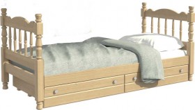 Кровать одинарная Аленка из массива сосны 800*1890 Сосна в Тевризе - tevriz.katalogmebeli.com | фото