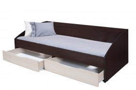 Кровать одинарная "Фея - 3" (симметричная) New (венге / вудлайн кремовый / ДВПО: белый) в Тевризе - tevriz.katalogmebeli.com | фото 3