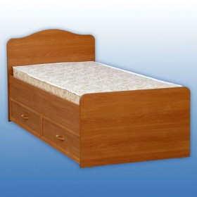 Кровать одинарная 800-2 без матраса (прямые спинки) Дуб Сонома в Тевризе - tevriz.katalogmebeli.com | фото 2
