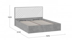 Кровать ПМ «Хилтон» Тип 1 Ателье светлый/Белый в Тевризе - tevriz.katalogmebeli.com | фото 3