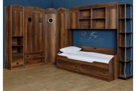 Кровать с 2-мя ящиками «Навигатор» (Дуб Каньон) в Тевризе - tevriz.katalogmebeli.com | фото 10