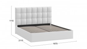 Кровать с ПМ «Эмбер» Экокожа/Белый в Тевризе - tevriz.katalogmebeli.com | фото 3