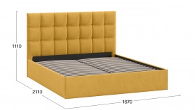 Кровать с ПМ «Эмбер» Микровелюр Wellmart/Yellow в Тевризе - tevriz.katalogmebeli.com | фото 2