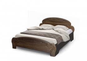 Кровать с ПМ КР 042 Спальня Медина (венге/дуб санремо шоколад) в Тевризе - tevriz.katalogmebeli.com | фото