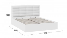 Кровать с подъемным механизмом «Агата» Белый в Тевризе - tevriz.katalogmebeli.com | фото 2