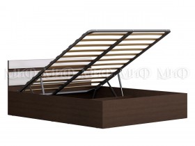 Кровать с подъемным механизмом Нэнси 1,4м (Венге/белый глянец) в Тевризе - tevriz.katalogmebeli.com | фото