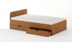 Кровать с ящиками 1200 (Бук темный) в Тевризе - tevriz.katalogmebeli.com | фото