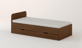 Кровать с ящиками 900 (Орех темный) в Тевризе - tevriz.katalogmebeli.com | фото 1