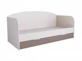 Кровать с ящиками ДКД 2000.1 Лавис (Белый софт/Грей софт/корпус Белый) в Тевризе - tevriz.katalogmebeli.com | фото