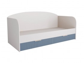 Кровать с ящиками ДКД 2000.1 Лавис (Белый софт/Лазурь софт/корпус Белый) в Тевризе - tevriz.katalogmebeli.com | фото 1