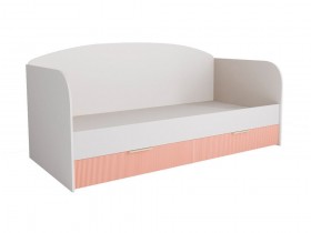 Кровать с ящиками ДКД 2000.1 Лавис (Белый софт/Персик софт/корпус Белый) в Тевризе - tevriz.katalogmebeli.com | фото