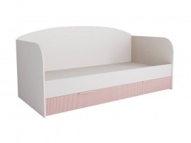 Кровать с ящиками ДКД 2000.1 Лавис (Белый софт/Роза/корпус Белый) в Тевризе - tevriz.katalogmebeli.com | фото