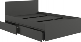 Кровать с ящиками К1.4М Мадера Графит в Тевризе - tevriz.katalogmebeli.com | фото 3