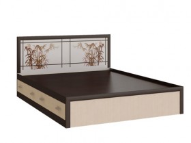 Кровать с ящиками 1,6м Мальта (Дуб венге/Дуб беленый) в Тевризе - tevriz.katalogmebeli.com | фото