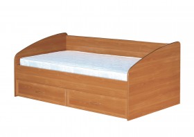 Кровать с ящиками с задней спинкой 900-1 без матраса Вишня Оксфорд в Тевризе - tevriz.katalogmebeli.com | фото 1