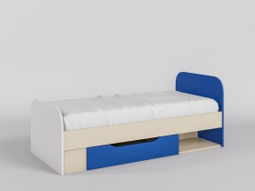 Кровать Скай 1650х750 (Синий/Белый/корпус Клен) в Тевризе - tevriz.katalogmebeli.com | фото