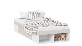 Кровать «Сканди» с ящиком Дуб Гарден/Белый в Тевризе - tevriz.katalogmebeli.com | фото