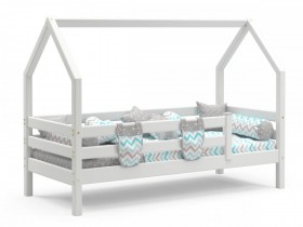 Кровать Соня с надстройкой (домик) Белый полупрозрачный в Тевризе - tevriz.katalogmebeli.com | фото