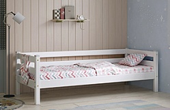 Кровать Соня Вариант 2 с задней защитой Белый полупрозрачный в Тевризе - tevriz.katalogmebeli.com | фото