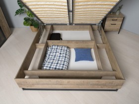 Кровать Трувор 11.34 (Дуб Гранж Песочный К356, Интра) в Тевризе - tevriz.katalogmebeli.com | фото 3