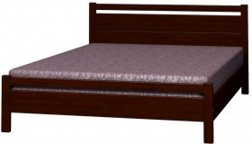 Кровать Вероника-1 из массива сосны 900*2000 Орех в Тевризе - tevriz.katalogmebeli.com | фото 5