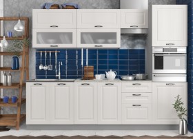 Модульная кухня Капри 2,7 м (Липа белый/Серый) в Тевризе - tevriz.katalogmebeli.com | фото