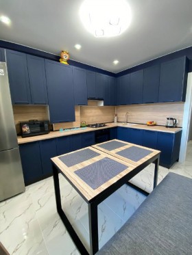 Кухня Квадро 3,2 м (высокие модули/Железо/Серый) в Тевризе - tevriz.katalogmebeli.com | фото 22